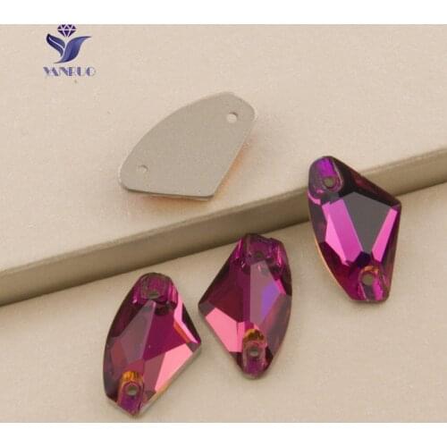 YANRUO 3256 Galactic Ax Fuchsia Sewing Crystal Wholesale Rhinestones Sew On Stones Dress For Garment Accessories Clothing