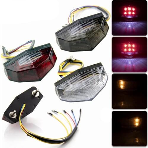 Universal Tail Light Motorcycle 10 LED Stop Signal Indicator Motorbike Blinker Turn Signals Brake Lights For Moto Accessories