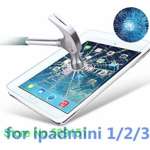 Safety Package 9H Tempered Glass Screen Protector For For Apple iPad mini 1 2 3 7.9 inch tablet Protective Film+Cleaning Wipe