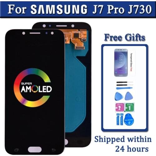 Super Amoled For Samsung Galaxy J7 Pro 2017 J730 J730F LCD Display and Touch Screen Digitizer Assembly J730F J730GM J730G