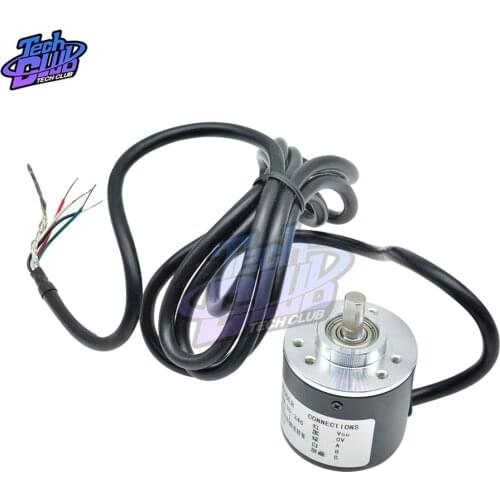 0-20KHz 360 600 Pulse Incremental Optical Rotary Encoder AB Two-phase DC 5-24V encoder cable circuit NPN open collector output