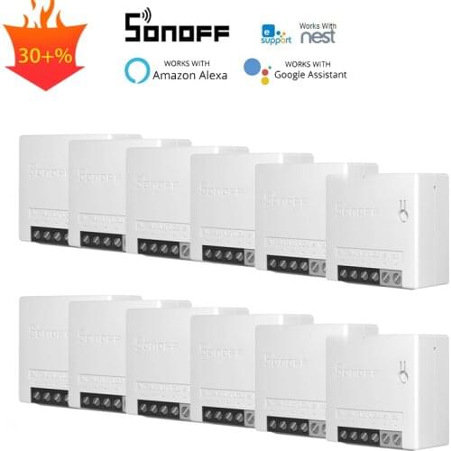 1-30PCS SONOFF MINIR2 Wifi MiniR2 Switch Timer Wireless Switches Smart Home Automation Compatible with eWelink Alexa Google Home