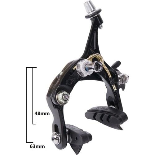 1 Set Road Racing Bike Brake Dual Pivot Calipers Aluminum Side Pull Caliper Front & Rear With Brake Pads Bicycle Brake Parts