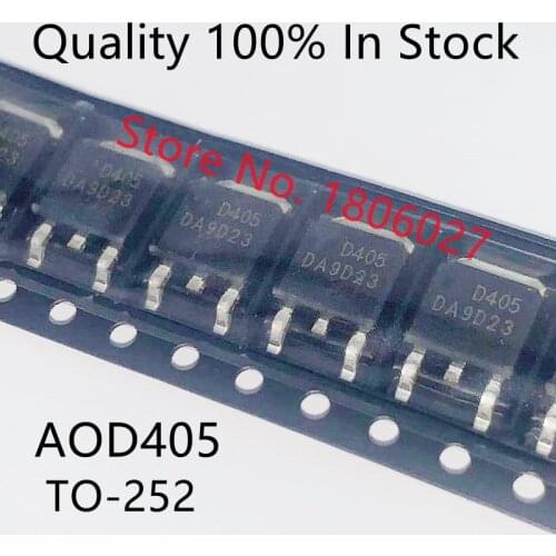 10PCS/ LOT AOD405 D405 TO-252 / H7P0601DS / AOD208 / IPD042P03L3 042P03L / AOD498 D498 / IRFR3910 FR3910 / 83T02GH / MJD13005