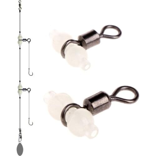 2021 Hot 3 way Luminous Fishing Rolling Swivels Connector Sea Tackle Hook Connector 10Pcs/set Drop ship