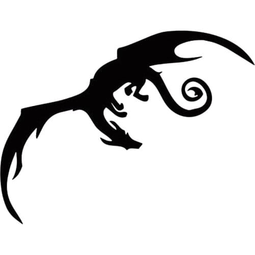 21.6*16.6CM Smaug Dragon Vinyl Car Styling Cool Hobbit Car Sticker Decorative Bumper Decal Black/Silver C9-2268