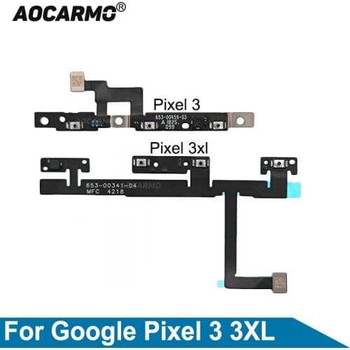 Aocarmo On/Off Switch Power Button Volume Side Keys Flex Cable For Google Pixel 3