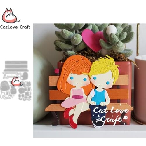 Catlove Couple Chair Metal Cutting Dies Scrapbooking Mold Stencil Die Cuts Card Making DIY Craft Embossing New Dies For 2021