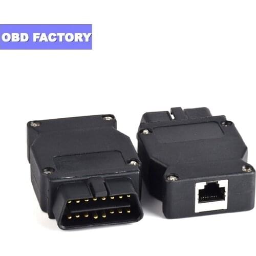 10Pcs/Lot For BMW OBD2 16Pin Plug OBD OBD2 Interface For MW ENET Ethernet To OBD 2 Interface ESYS ICOM Coding Interface Adapter