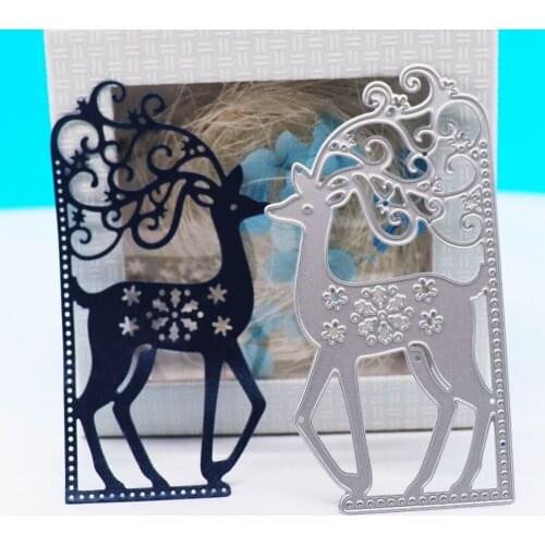 Fawn Christmas Metal Cutting Dies Scrapbooking Photo Album Navidad Cards Making Mold Craft Stencil Stamps and Slimline Dies New
