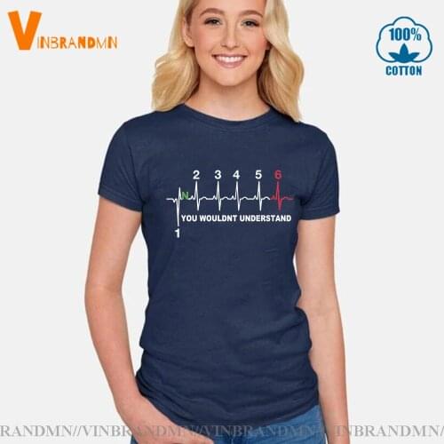 1N23456 You Wouldn't Understand Biker Thing T Shirt Motocross Motorcycle Gear Shift life line T-Shirt Motobiker Heartbeat Tshirt