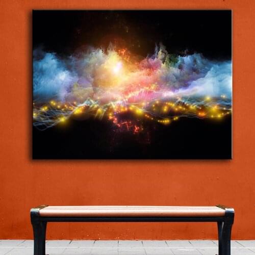 Huge Size paint line bends glow wall picture wall painting for home decor ideas print on canvas oil painting no frame