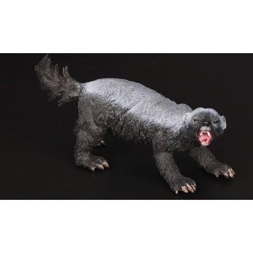 Classic Wild Honey Badger Simulation Animals Ratel Badger Brock Action Figures Model Figurines Collection Toy for Kids