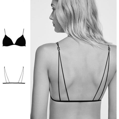 French European And American Back Underwear Front Buckle Bra Set Triangle Cup Young Lady Student Bra No Steel Ring Sexy