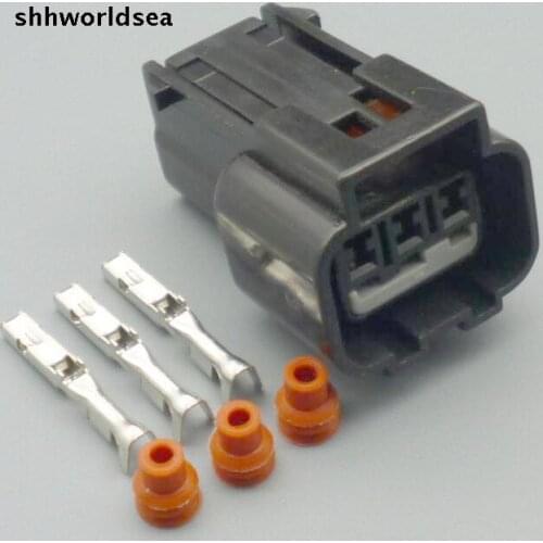 Shhworldsea 5/30/100sets kit 1.5mm 3pin 3way auto wiring female waterproof connector KPB016-03427