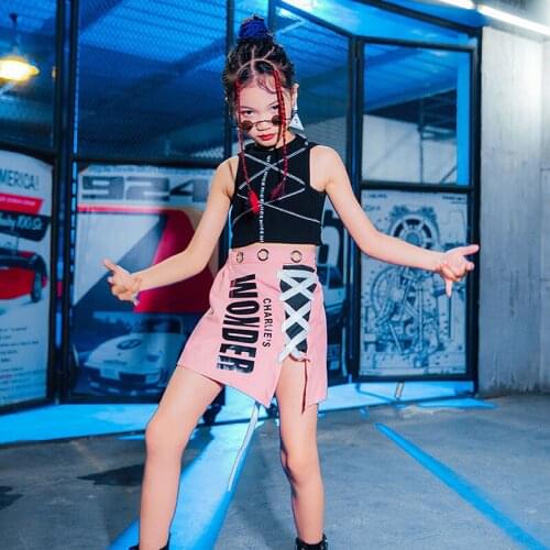 Girls Jazz Dance Costumes ChildrenS Day Hip-Hop 3PCS Modern Street Dance Stage Performance Clothing Kids Practice Suit DQL5495