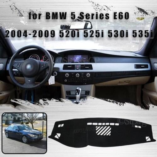Car Dashboard Cover Dash Mat for BMW 5 Series E60 2004-2009 520i 525i 530i 535i Auto Non-slip Sun Shade Pad Carpet