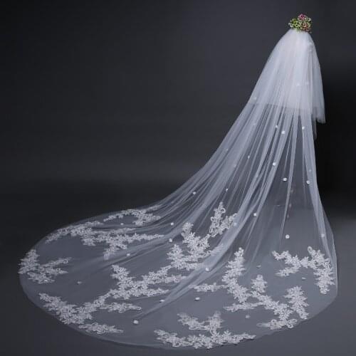 Bridal Veil lace luxury bridal veil cathedral veil Wedding Dress Veil