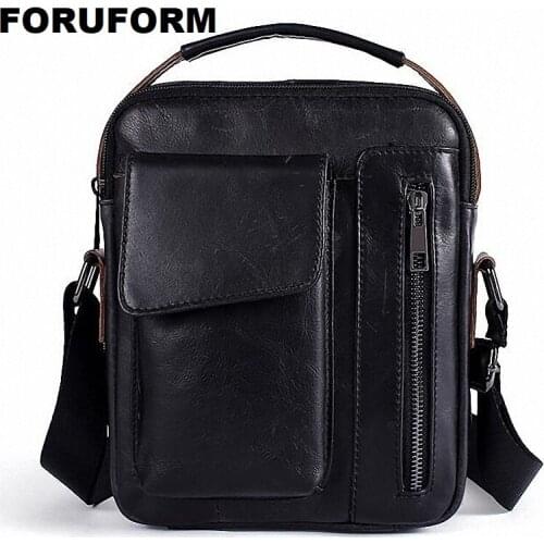 Genuine Leather Men Bag Fashion Leather Crossbody Bag Shoulder Men Messenger Bags Small Casual Designer Handbags Man Bag LI-2219