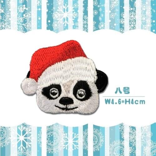 50pcs/Lot Embroidery Patches Letters Clothing Decoration Accessories Panda Diy Iron Heat Transfer Applique Iron on Patches