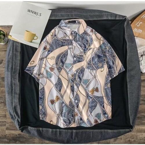 2020 New Summer Mens Shirts Fashion Digital Printing Streetwear shirts Homme Casual Hip Hop harujuku Sweatshirt Tops Men Shirt