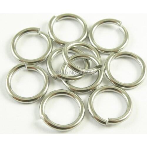 Wholesale 1000pcs 1.2*10mm Solid Stainless Steel DIY Jump Rings,Lobster Clasp Split Rings Jewelry Finding