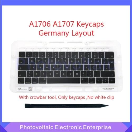 Original New Germany German DE Keyboard Keys Keycaps For Macbook Pro Retina 13" A1706 15" A1707 Late 2016 Mid 2017