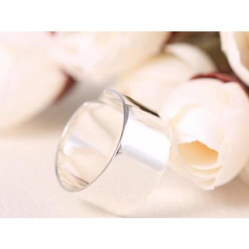 Authentic 925 Sterling Silver Wedding Rings For Women men Jewelry Smooth Beautiful Finger Open Rings For girl Birthday Gift