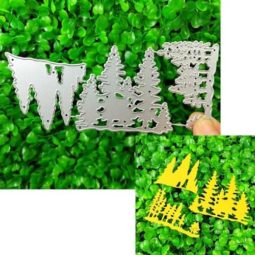 Suitable for Christmas metal cutting die and DIY scrapbook album 3D creative greeting card making Christmas tree 2021