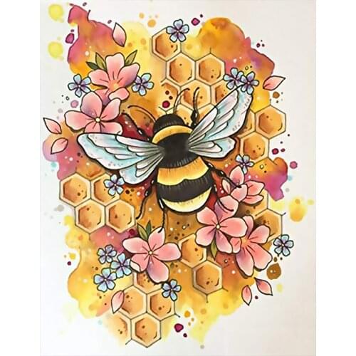 Frame Diy Oil Digital Painting By Bumbers Kits Animal Bee Abstract Acrylic Paint By numbers For Adults Home Decors