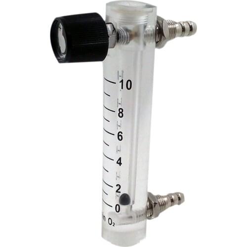 10pcs 1-10LPM air flow meter for gas air oxygen flowmeter indicator Counter Height 115mm With Metal Value