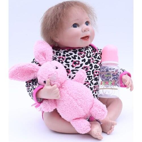 45cm Lifelike Silicone Reborn Baby Alive Baby Dolls Vinyl Cotton Body Wear Infant Clothes Truly Kids Playmates Toy for Kids