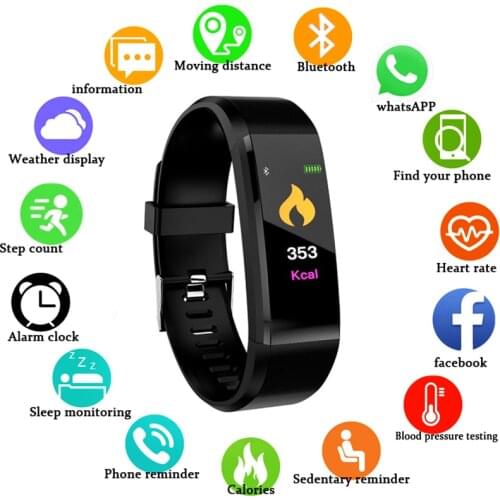 Smart Watch Men Women Smart Bracelet Heart Rate Monitor Blood Pressure Fitness Tracker Smartwatch Sport Watch for IOS Android