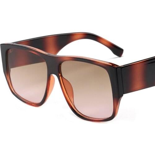 Sunglasses women 2020 luxury brand designer Square Big Shades Female Glasses vintage flat top Gradient Sunglasses Woman