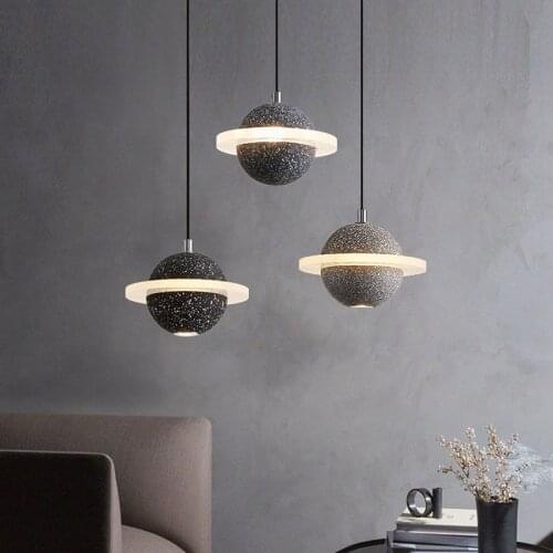 LED Modern chandelier planet restaurant Creative bar lamp bedside single head Chandelier Suspension Luminaire Lamp Dinning Room