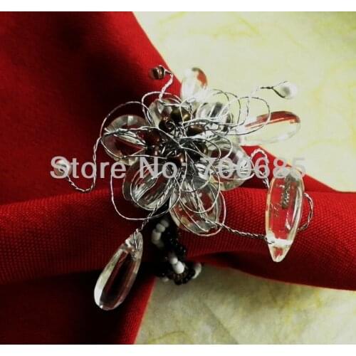 Beaded wedding napkin ring, napkin holder, decoration napkin ring
