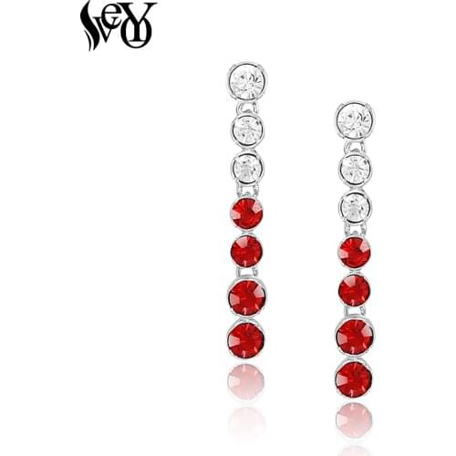 VEYO Vintage Drop Earrings for Women Crystal Long Earings Women Fashion Jewelry Gifts