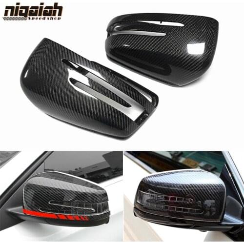 W204 Mirror Cover Carbon Fiber Rearview Mirror Caps Replacement For Mercedes benz A C Class W176 W246 W204 W207 W212 W221 X204