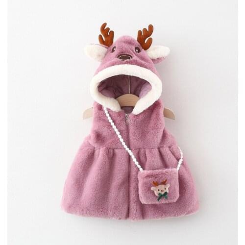 Girls vest with bag new 2021 autumn and winter wholesale childrens Vest