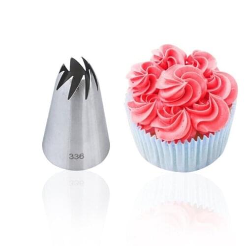 1Pcs #336 Large Size Icing Piping Nozzles Premium 304 Stainless Steel Cake Cream Decoration Head Kitchen Pastry Tips