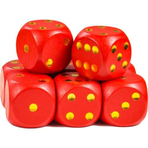 1PC 40MM Wood Dice Six Sided Point D6 Playing Games Dice Cubes Round Coener for Kid Toys Adults Board Games Mahjong Bar Pub Club