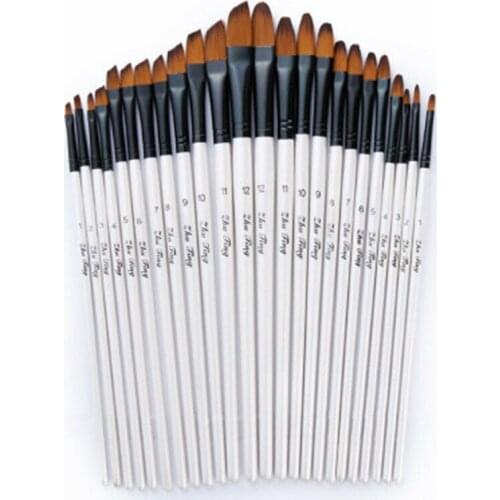12PCS Artist Paint Brushes Set Art Painting Supplies Oil Paintings Craft Art Model Paint By Number Pen Brushes