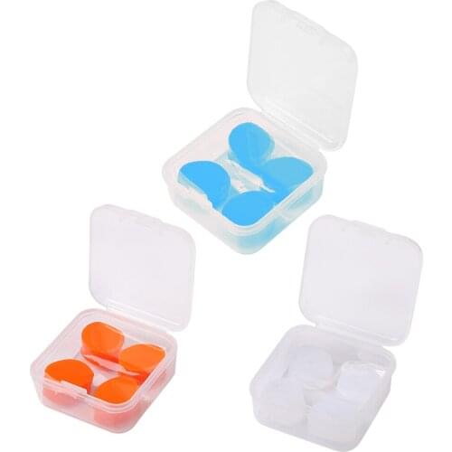 2/4/6PCS Earplugs Protective Ear Plugs Silicone Soft Waterproof Anti-noise Earbud Protector Swimming Showering Water Sports