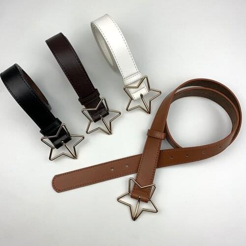2020 New Personality Ladies Wide Belt Creative Five-pointed Star Buckle Fashion Belt Long Shirt Dress Decorative Belt