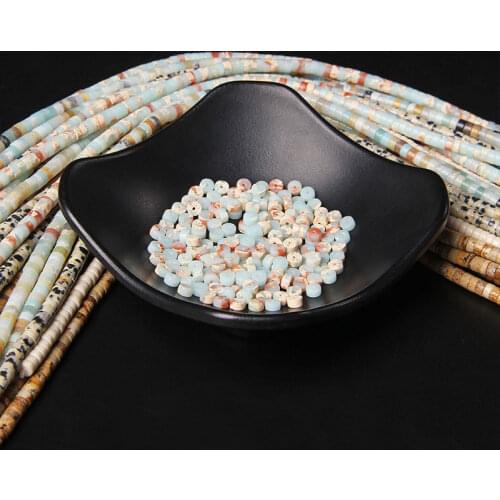 2x4mm Cylindrical Natural Stone Beads Quartz Agat Imperial Jaspe Bead Tube Spacer Loose Beads For Jewelry Making Bracelets DIY