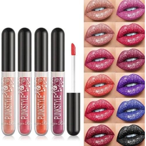 3pcs/set Lip Gloss Waterproof Non-stick Lipstick Sexy Glitter Lip Stick Matte Velvet Lipsticks Lips Makeup Halloween Cosmetics