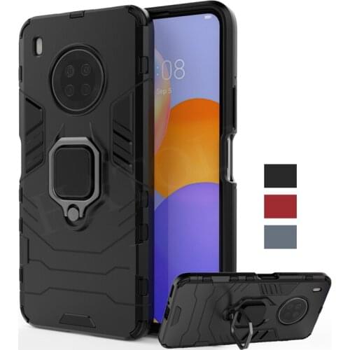 For Huawei Y9A Case Cover TPU Bumper Magnetic Ring Holder Silicone Armor Back Cover For Huawei Y9 A 2020 Phone Case Huawei Y9A