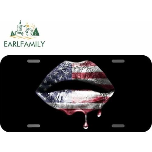 EARLFAMILY 13cm x 6.7cm For USA Lipstick Motorcycle Car Stickers Vinyl Material Decal Car Styling Personality Sticker Decor