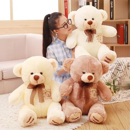 Fancytrader Big Fat Love You Plush Bear Toys 51inch Jumbo Stuffed Bears Doll White Brown Available for Girlfriend