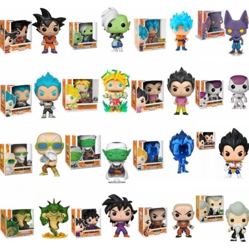 Funko Amine Guko Vegeta Super Saiyan GotenksPICCOLO 10cm Figure Collection Limited Edition Model Toys for Children Birthday Gift